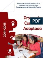 Propuesta Curricualra Adaptada 2014 2015