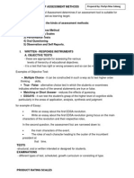 Appropriateness of Assessment Methods