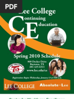 Ontinuing Ducation: Lee College