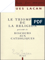 Lacan, Le Triomphe de La Religion