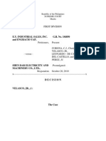 First Division: E.Y. Industrial Sales, Inc. G.R. No. 184850 and Engracio Yap