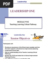 Leadership One: Module Five Teaching Learning Critical Pathway