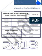 INFORME N°3: PLANOS CRISTALOGRAFICOS / Laboratorio de Cristalografia 