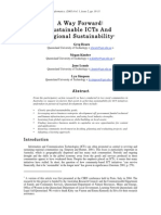 A Way Forward: Sustainable IC Ts and Regional Sustainability