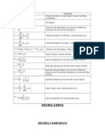 Fórmulas de Matematica Financiera