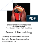 Consumer Behavior Research: NescafÉ Coffee Food Bazaar, Shipra Mall, Ghaziabad