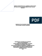 Direccionamiento Estrategico de La Empresa XXX Utilizando para Su Evaluacion Elementos Del Plan de Negocios BUENO