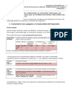 Ejemplos de Comentario de Relaciones Sintacticas Entre Oraciones