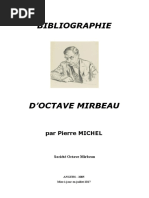 Pierre Michel, "Bibliographie D'octave Mirbeau"