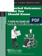 Expected Outcomes: What You Should Know: T1-9 Spinal Cord Injury