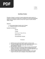 Acid Base Titration