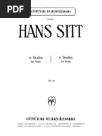 SITT 15 Etudes Op. 116 For Viola