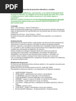 Modelo para Elaboración de Proyectos Educativos y Sociales