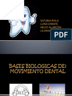 Bases Biologicas de M.dental, Tipos de Movimiento, Tipos de Fuerzas, Habitos Orales - PPTX ZATURIA, YO, NELSY Y LILIANA