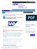 Best Institute For Sap Bi - Sap Training in Hyderabad Ameerpet - SAP BW - BI TRAINING