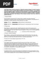 Exxsol Heptane Product Safety Summary