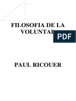 Paul Ricouer Filosofia de La Voluntad