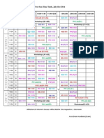 TimeTable For Odd Semester 2014