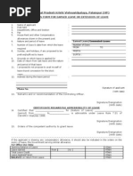 Application Form For Earned Leave or Extension of Leave