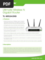 Router Wlan Gbit Tl-wr1043nd - v1 - Datasheet