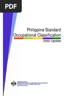 Philippine Standard Occupational Classification: 2002 Update