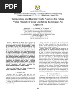 Temperature and Humidity Data Analysis For Future Value Prediction Using Clustering Technique: An Approach