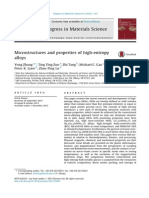 Microstructures and Properties of High-Entropy Alloys