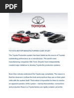 Toyota Motor Manufacturing Case Study