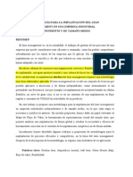 Metodología para La Implantación Del Lean Management en Una Empresa Industrial Independiente y de Tamaño Medio