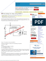 Time Delay For Relay Using CD4011