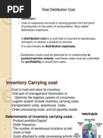 Total Cost of Distribution