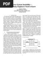Power System Instability-What Relay Engineers Need To Know