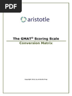 The Gmat Scoring Scale: Conversion Matrix