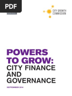 Powers To Grow: City Finance and Governance