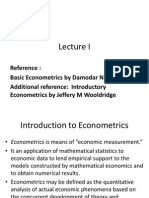 Reference: Basic Econometrics by Damodar N. Gujarati Additional Reference: Introductory Econometrics by Jeffery M Wooldridge