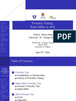 Primality Test: Rabin Miller Vs AKS