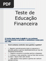 Teste de Educação Financeira