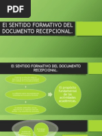 El Sentido Formativo Del Documento Recepcional