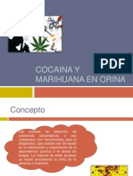 Cocaina y Marihuana en Orina