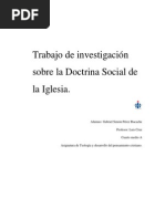 Trabajo de Investigación Sobre La Doctrina Social de La Iglesia