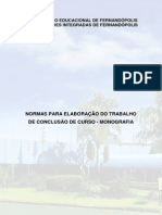 Nomas para Elaboração Do Trabalho de Conclusão de Curso