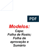 Modelos - Capa, Folha de Rosto, Folha de Aprovação...