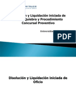 Sesion VIII - Disolucion y Liquidacion de Oficio - Procedimiento Concursal Preventivo y Quiebra