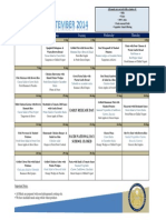 ES Dining Hall Menu September 2014-2015