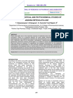 Pharmacognostical and Phytochemical Studies Of: Annona Reticulata Linn