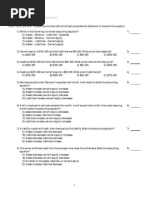 Practice Test For Econ 121 Final Exam