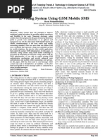 E-Voting System Using GSM Mobile SMS: International Journal of Emerging Trends & Technology in Computer Science (IJETTCS)