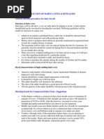 Selection of Dairy Animals Refernce Document