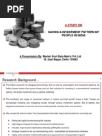 Saving & Investment Pattern of People in India: A Study On