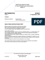 RI H2 Maths 2013 Prelim P1